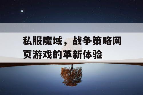 私服魔域，战争策略网页游戏的革新体验