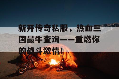 新开传奇私服，热血三国最牛查询——重燃你的战斗激情！