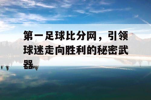 第一足球比分网，引领球迷走向胜利的秘密武器