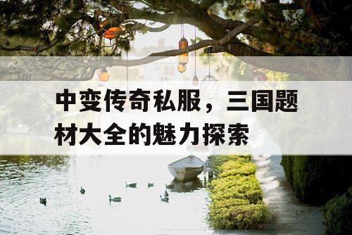 中变传奇私服，三国题材大全的魅力探索