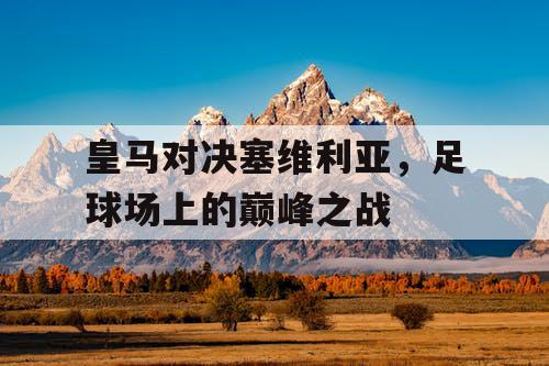 皇马对决塞维利亚，足球场上的巅峰之战