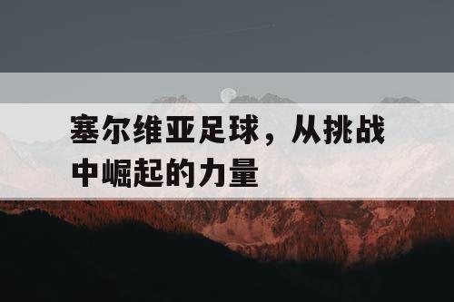 塞尔维亚足球，从挑战中崛起的力量