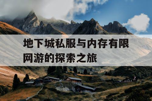 地下城私服与内存有限网游的探索之旅 地下城私服与内存有限网游的探索之旅