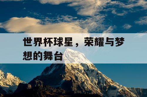 世界杯球星，荣耀与梦想的舞台