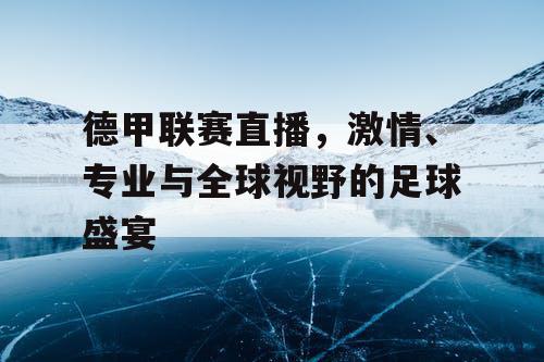 德甲联赛直播,激情、专业与全球视野的足球盛宴 德甲联赛直播,激情、专业与全球视野的足球盛宴