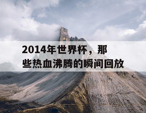 2014年世界杯,那些热血沸腾的瞬间回放 2014年世界杯,那些热血沸腾的瞬间回放