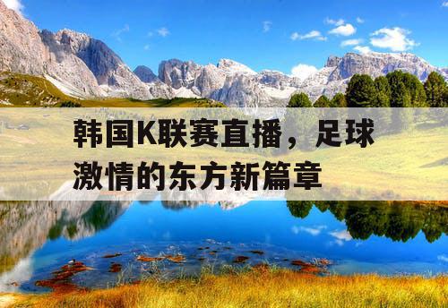 韩国K联赛直播，足球激情的东方新篇章