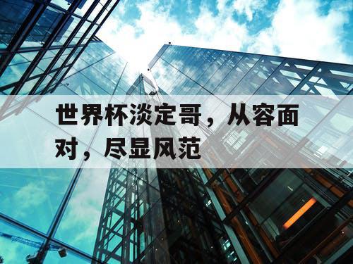 世界杯淡定哥,从容面对,尽显风范 世界杯淡定哥,从容面对,尽显风范