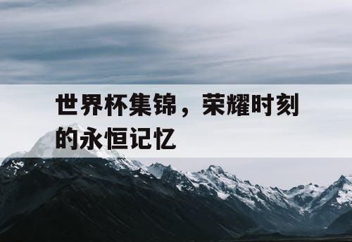 世界杯集锦，荣耀时刻的永恒记忆