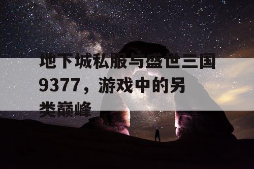 地下城私服与盛世三国9377，游戏中的另类巅峰