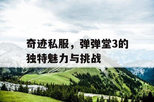 奇迹私服，弹弹堂3的独特魅力与挑战