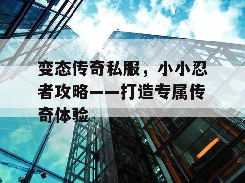 变态传奇私服，小小忍者攻略——打造专属传奇体验