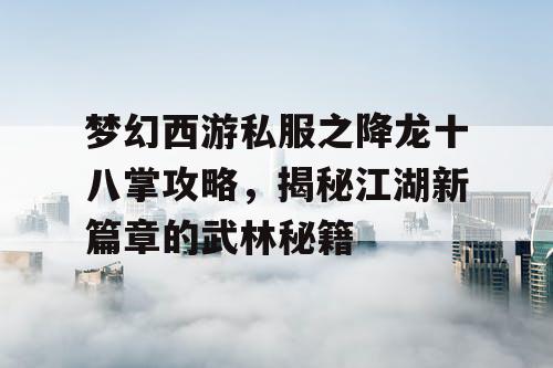 梦幻西游私服之降龙十八掌攻略，揭秘江湖新篇章的武林秘籍