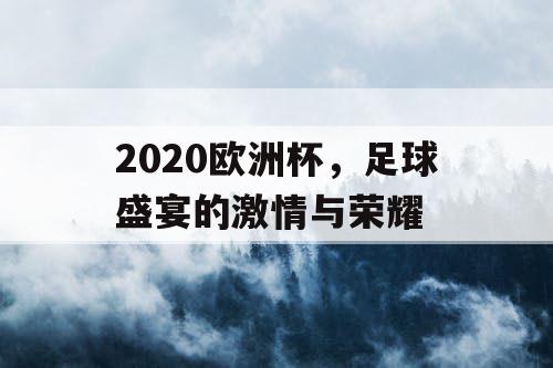 2020欧洲杯，足球盛宴的激情与荣耀