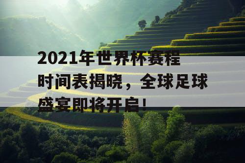 2021年世界杯赛程时间表揭晓，全球足球盛宴即将开启！