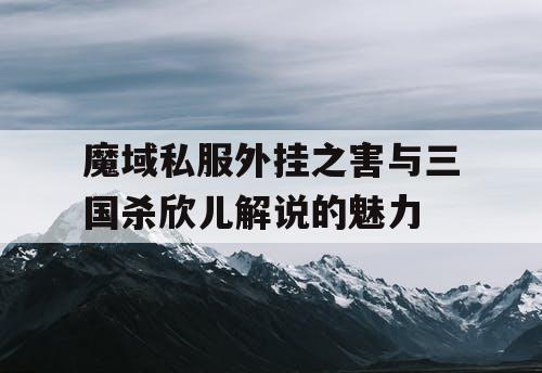 魔域私服外挂之害与三国杀欣儿解说的魅力