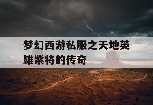 梦幻西游私服之天地英雄紫将的传奇