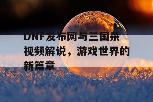 DNF发布网与三国杀视频解说，游戏世界的新篇章