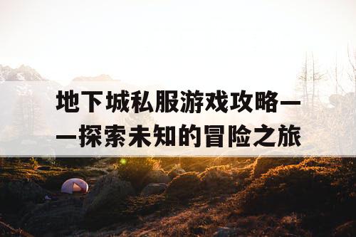 地下城私服游戏攻略——探索未知的冒险之旅