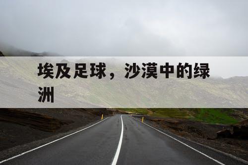 埃及足球，沙漠中的绿洲