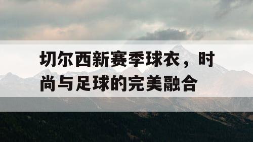 切尔西新赛季球衣，时尚与足球的完美融合
