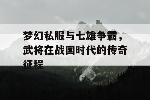 梦幻私服与七雄争霸，武将在战国时代的传奇征程