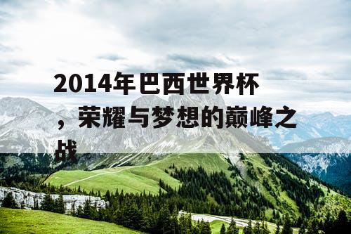 2014年巴西世界杯，荣耀与梦想的巅峰之战
