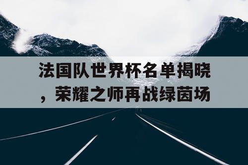 法国队世界杯名单揭晓,荣耀之师再战绿茵场 法国队世界杯名单揭晓,荣耀之师再战绿茵场
