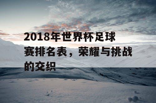 2018年世界杯足球赛排名表，荣耀与挑战的交织