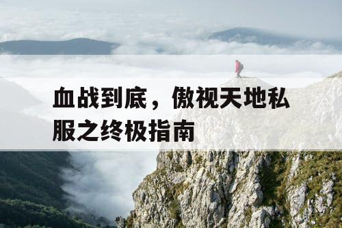 血战到底，傲视天地私服之终极指南