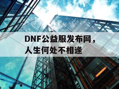 DNF公益服发布网，人生何处不相逢