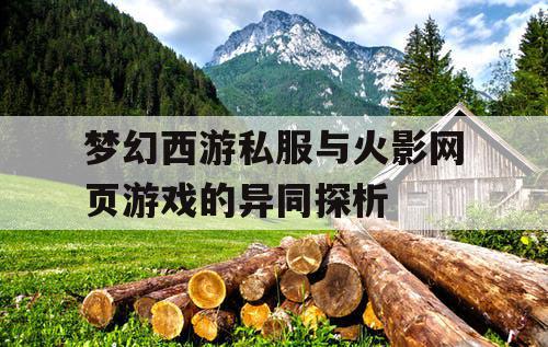 梦幻西游私服与火影网页游戏的异同探析