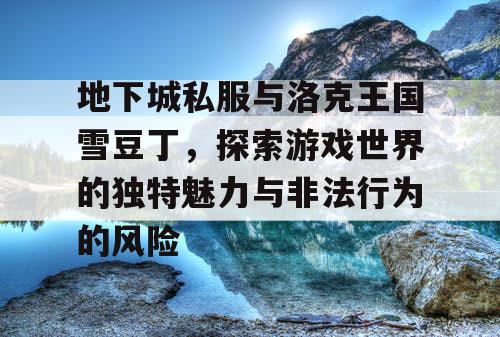 地下城私服与洛克王国雪豆丁，探索游戏世界的独特魅力与非法行为的风险