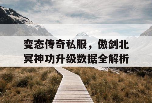 变态传奇私服，傲剑北冥神功升级数据全解析