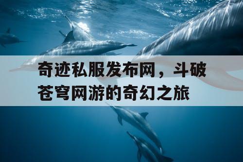 奇迹私服发布网，斗破苍穹网游的奇幻之旅