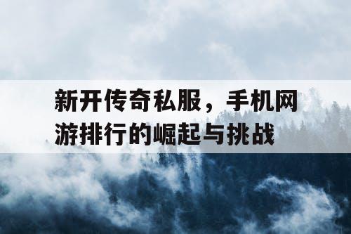 新开传奇私服，手机网游排行的崛起与挑战