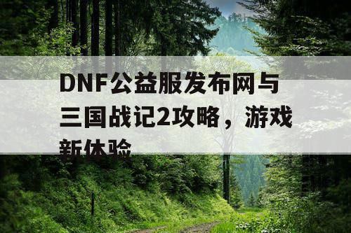 DNF公益服发布网与三国战记2攻略，游戏新体验