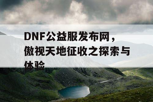 DNF公益服发布网，傲视天地征收之探索与体验