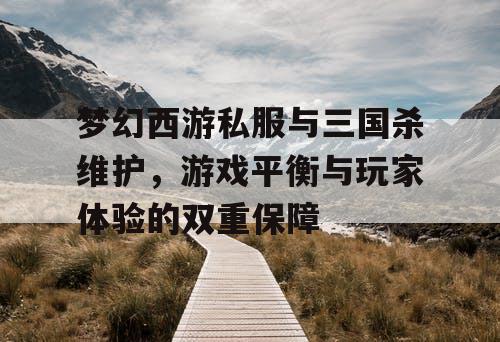 梦幻西游私服与三国杀维护，游戏平衡与玩家体验的双重保障