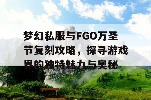 梦幻私服与FGO万圣节复刻攻略，探寻游戏界的独特魅力与奥秘