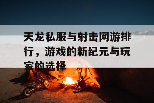 天龙私服与射击网游排行，游戏的新纪元与玩家的选择