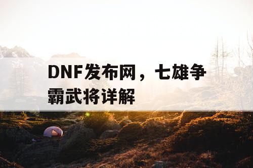 DNF发布网，七雄争霸武将详解