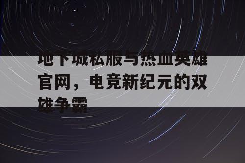 地下城私服与热血英雄官网，电竞新纪元的双雄争霸