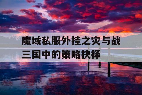 魔域私服外挂之灾与战三国中的策略抉择