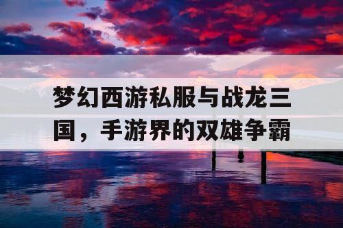 梦幻西游私服与战龙三国，手游界的双雄争霸