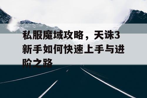 私服魔域攻略，天诛3新手如何快速上手与进阶之路