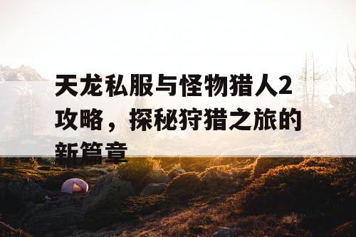 天龙私服与怪物猎人2攻略，探秘狩猎之旅的新篇章