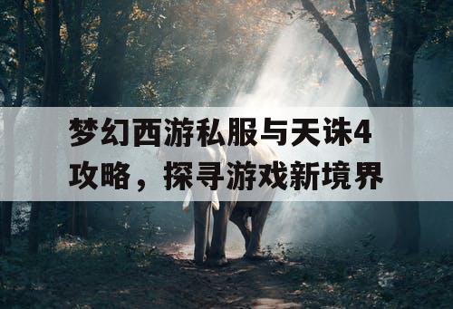梦幻西游私服与天诛4攻略，探寻游戏新境界
