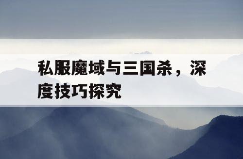 私服魔域与三国杀，深度技巧探究
