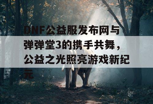 DNF公益服发布网与弹弹堂3的携手共舞，公益之光照亮游戏新纪元